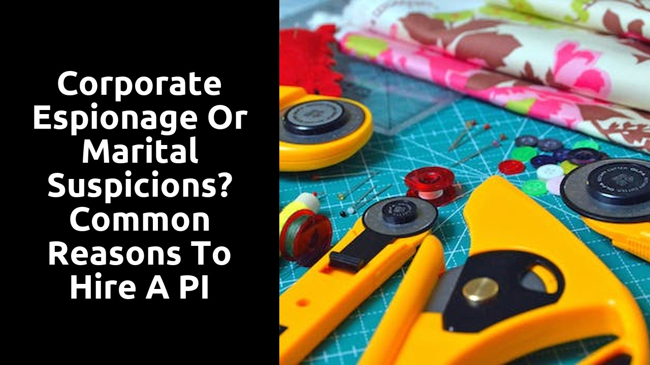 Corporate Espionage or Marital Suspicions? Common Reasons to Hire a PI